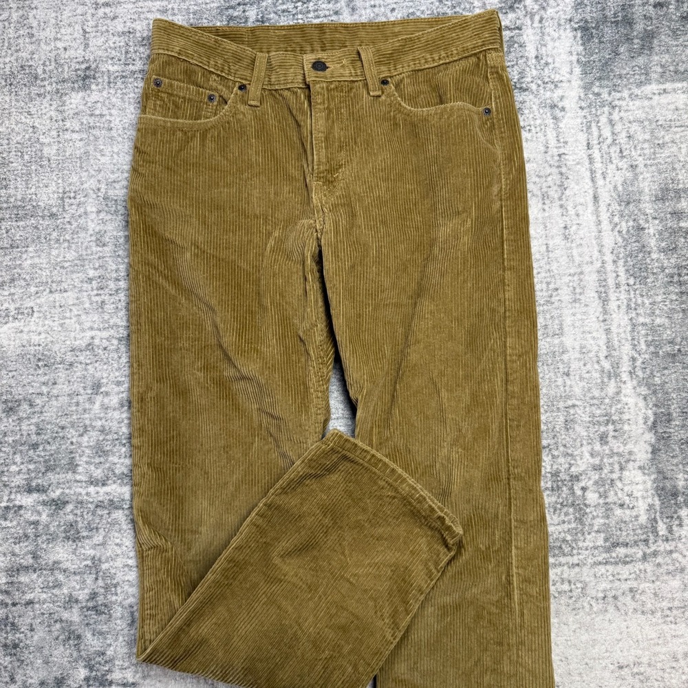 Levis Corduroy Jeans Womens 29x30 Brown Middy Straight Wide Wale Skate Cords